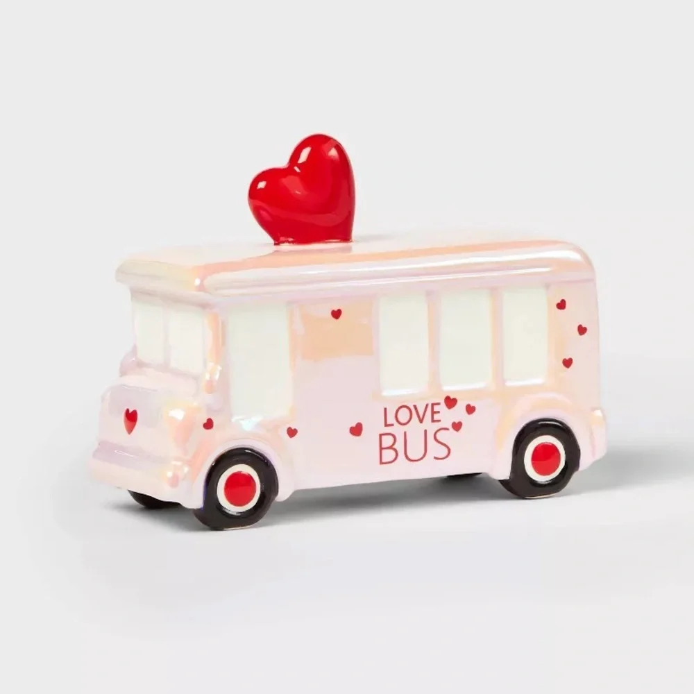 Love Bus Ceramic Valentine's Day Figurine 2025 - Spritz - Picture 1 of 3